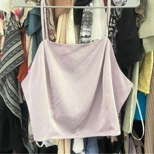 Smocked back lavender satin tank!
